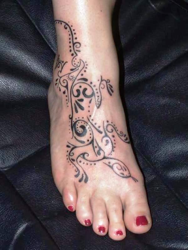 Tribal Tattoos for Women On Foot