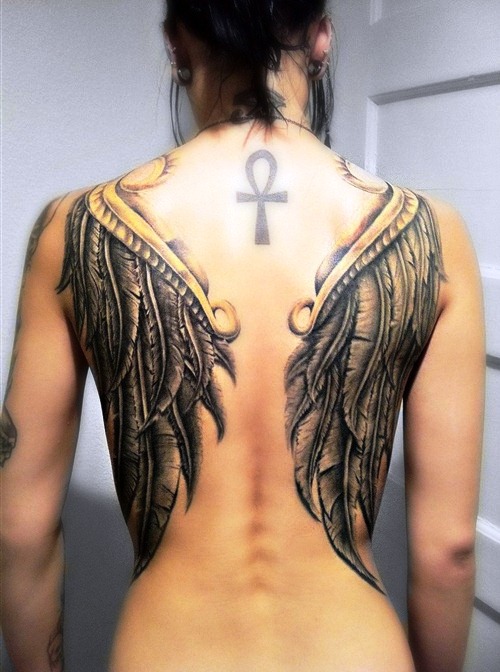 Valkyrie Wings Tattoo On Girls