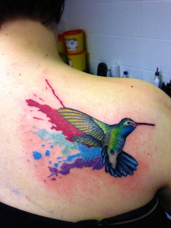 Watercolor Hummingbird Tattoo ideas