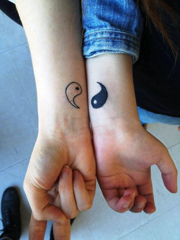 Yin and Yang Tattoos Matching Best Friend