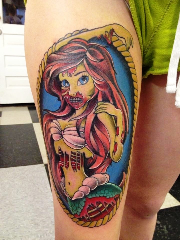 Zombie Ariel Tattoo