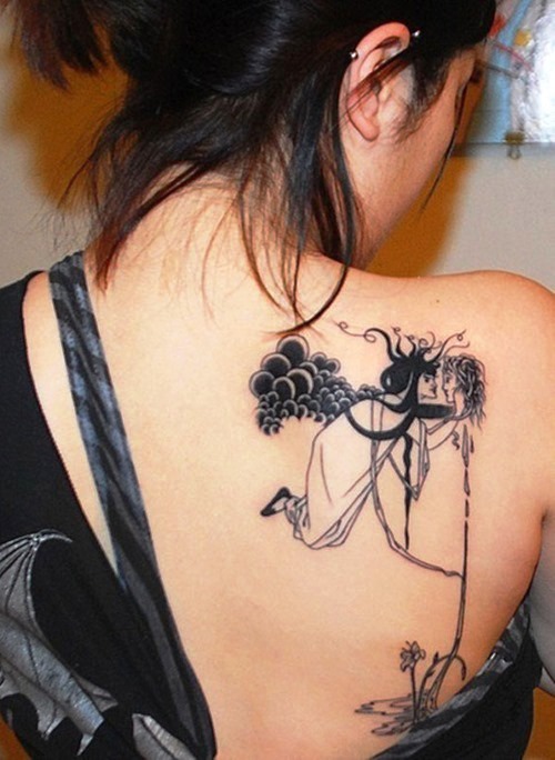 black-tattoo-ideas-on-back-women