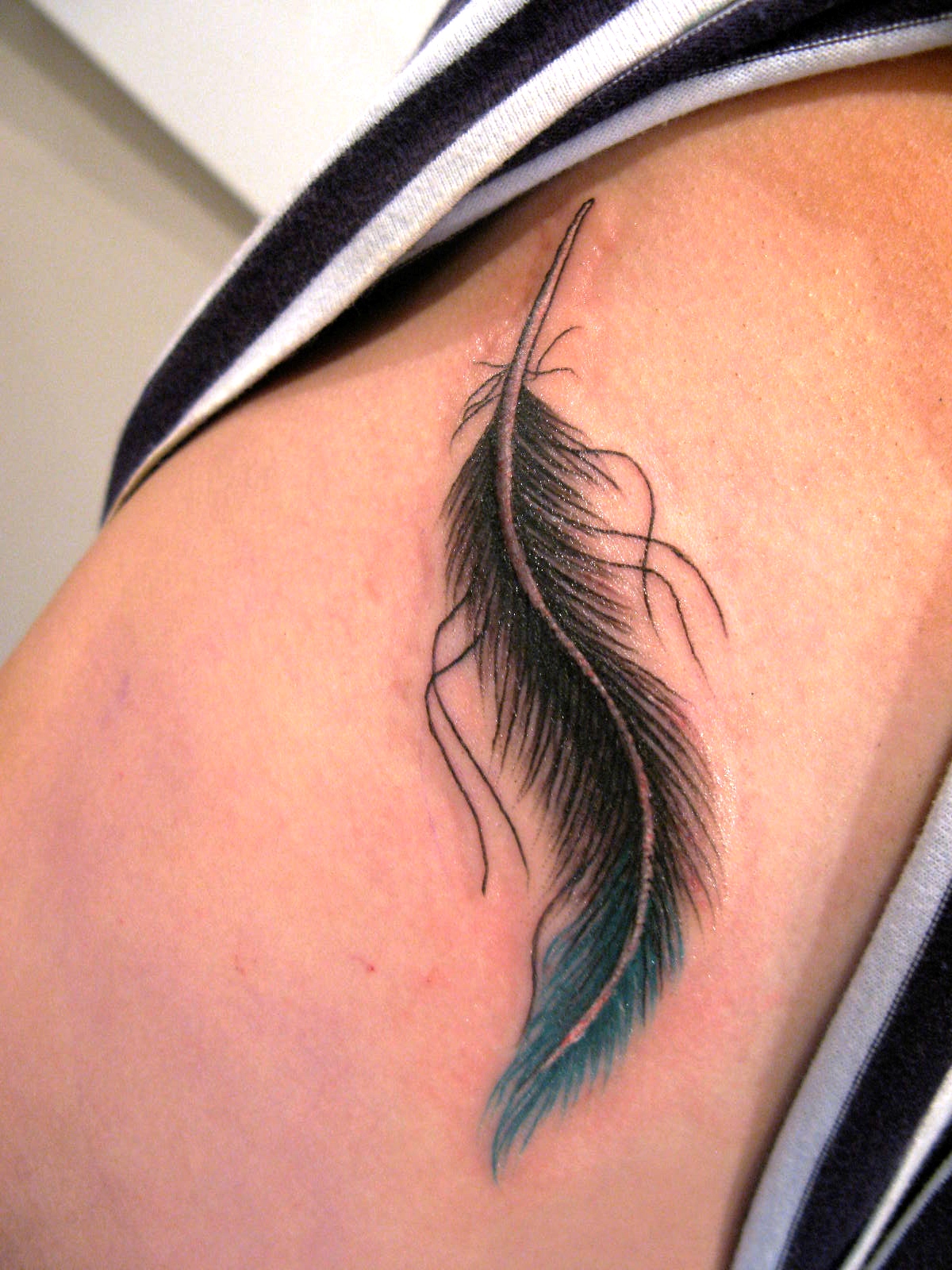 feather-tattoospolka-on-ribs-for-girls