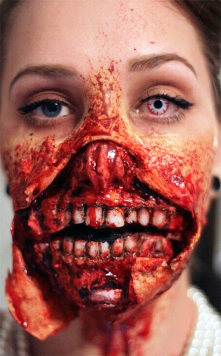 very scary zombie makeup to scary anybod