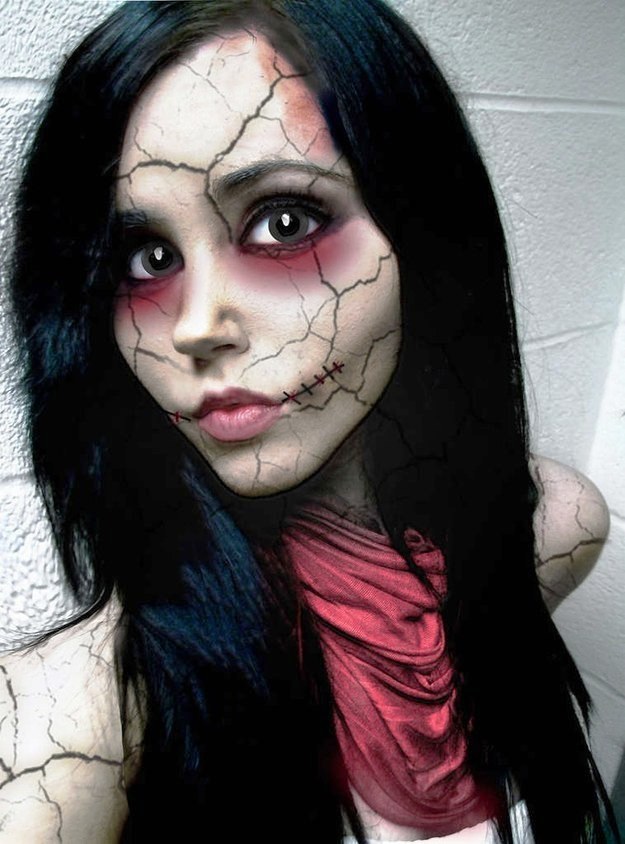 wrecked face makeup halloween