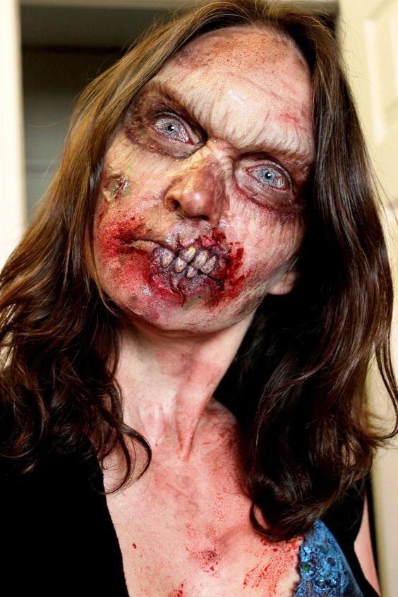 zombie prosthetic makeup for halloween