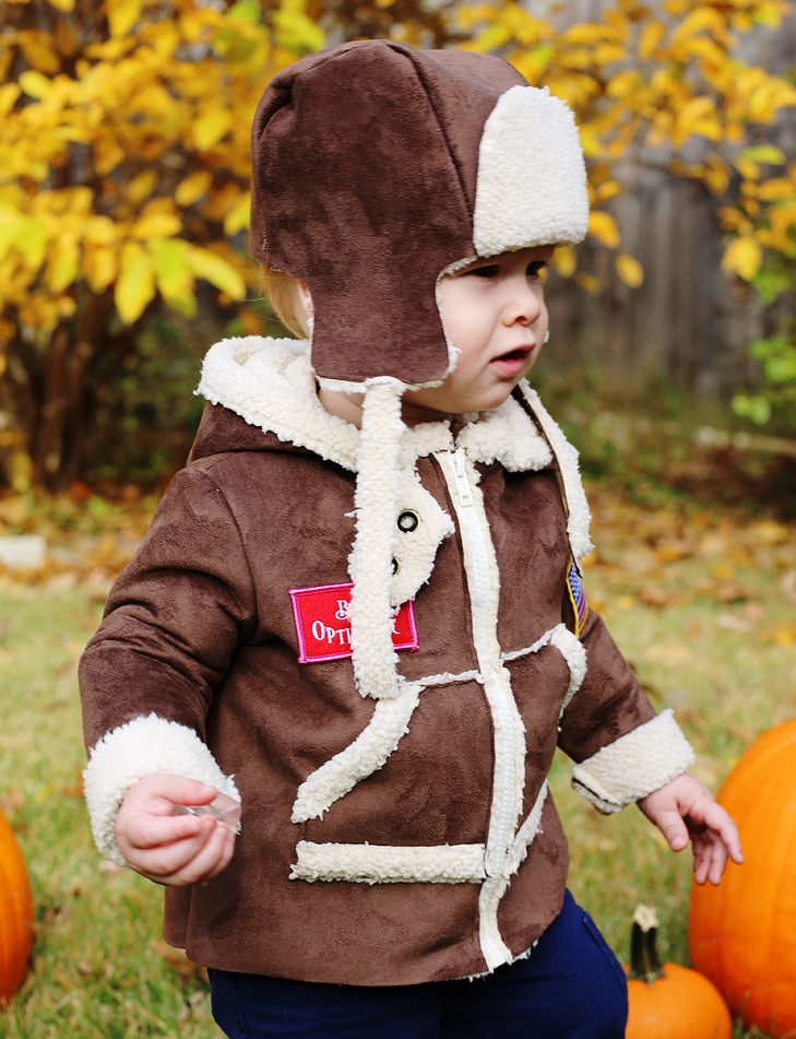 Aviator costume, homemade halloween for kids