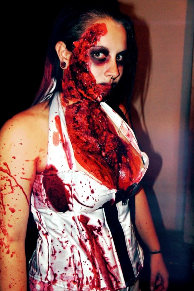 Bloody Halloween Zombie Makeup