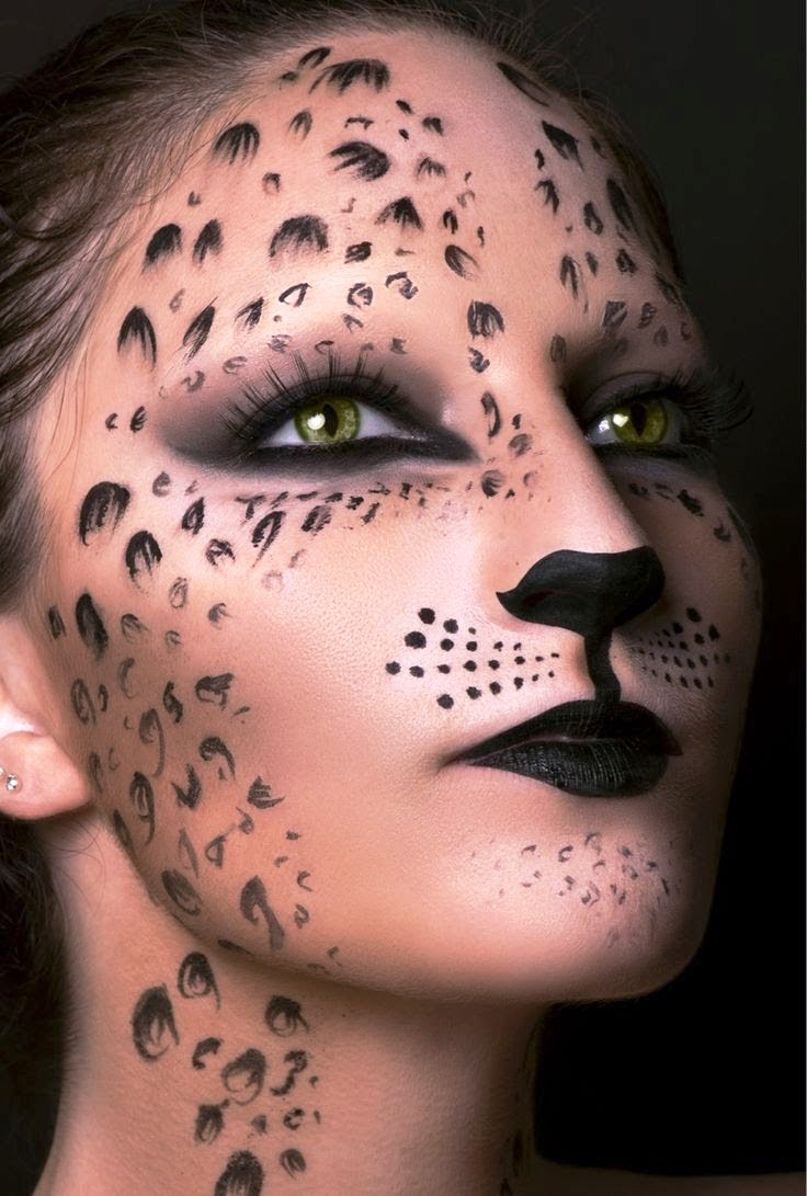 Cat feline tiger makeup halloween