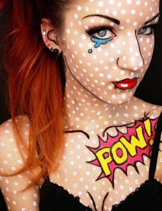 Comic Halloween makeup idea