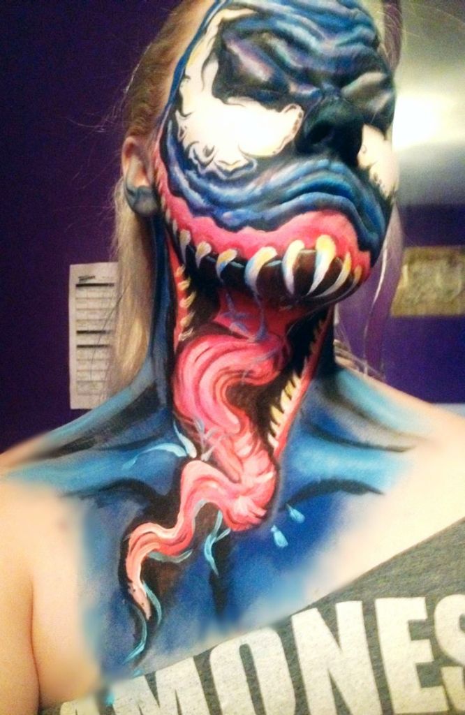Crazy Venom Halloween Makeup