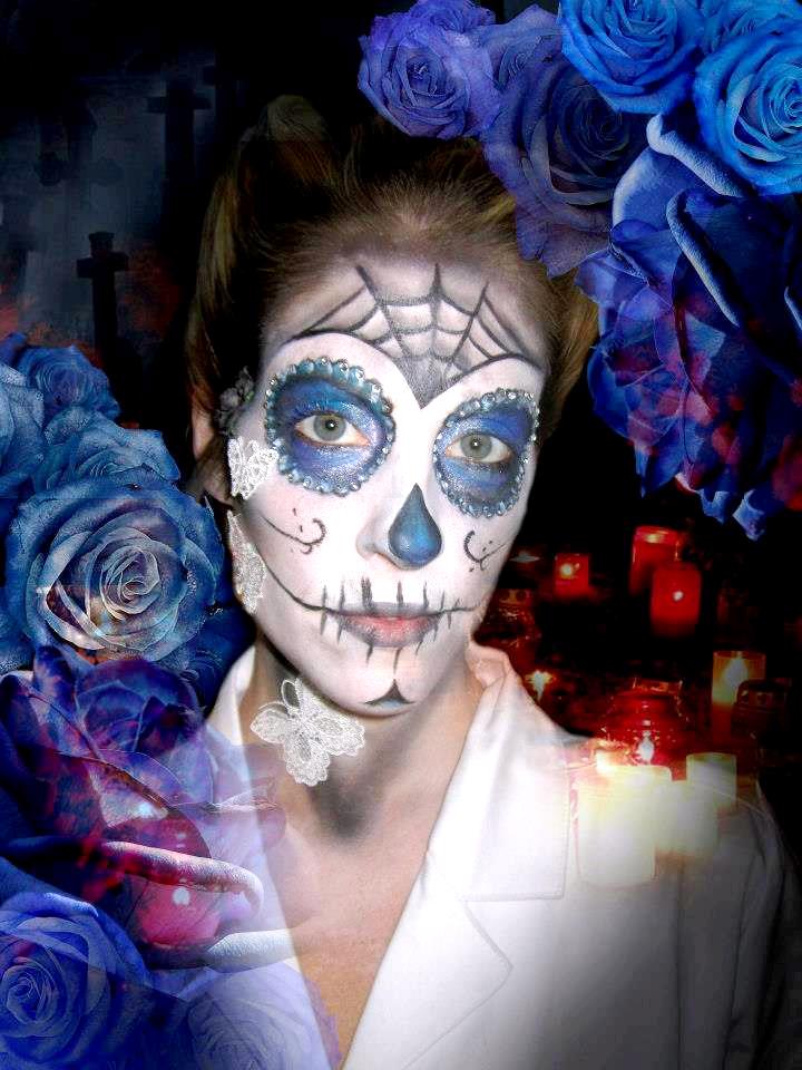 Day of the Dead Skull Halloween Makeup