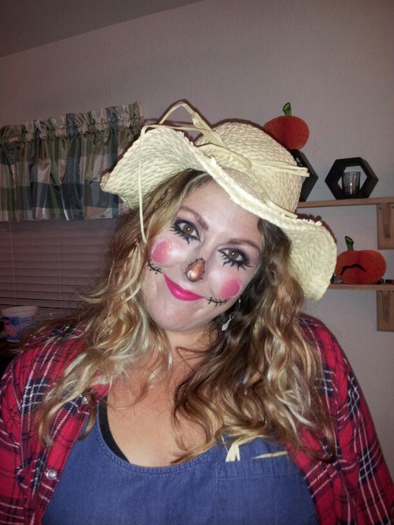 Easy Scarecrow Costume Makeup