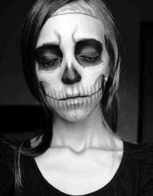 Easy Skull Face Makeup Halloween