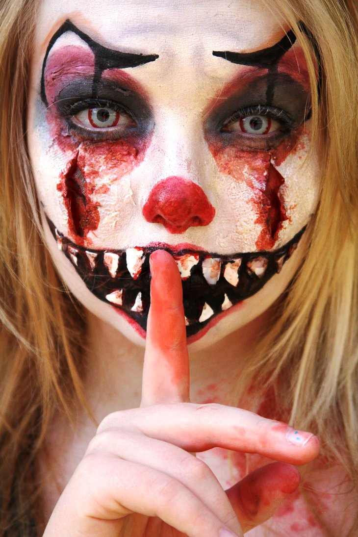 Evil Girl Clown Makeup