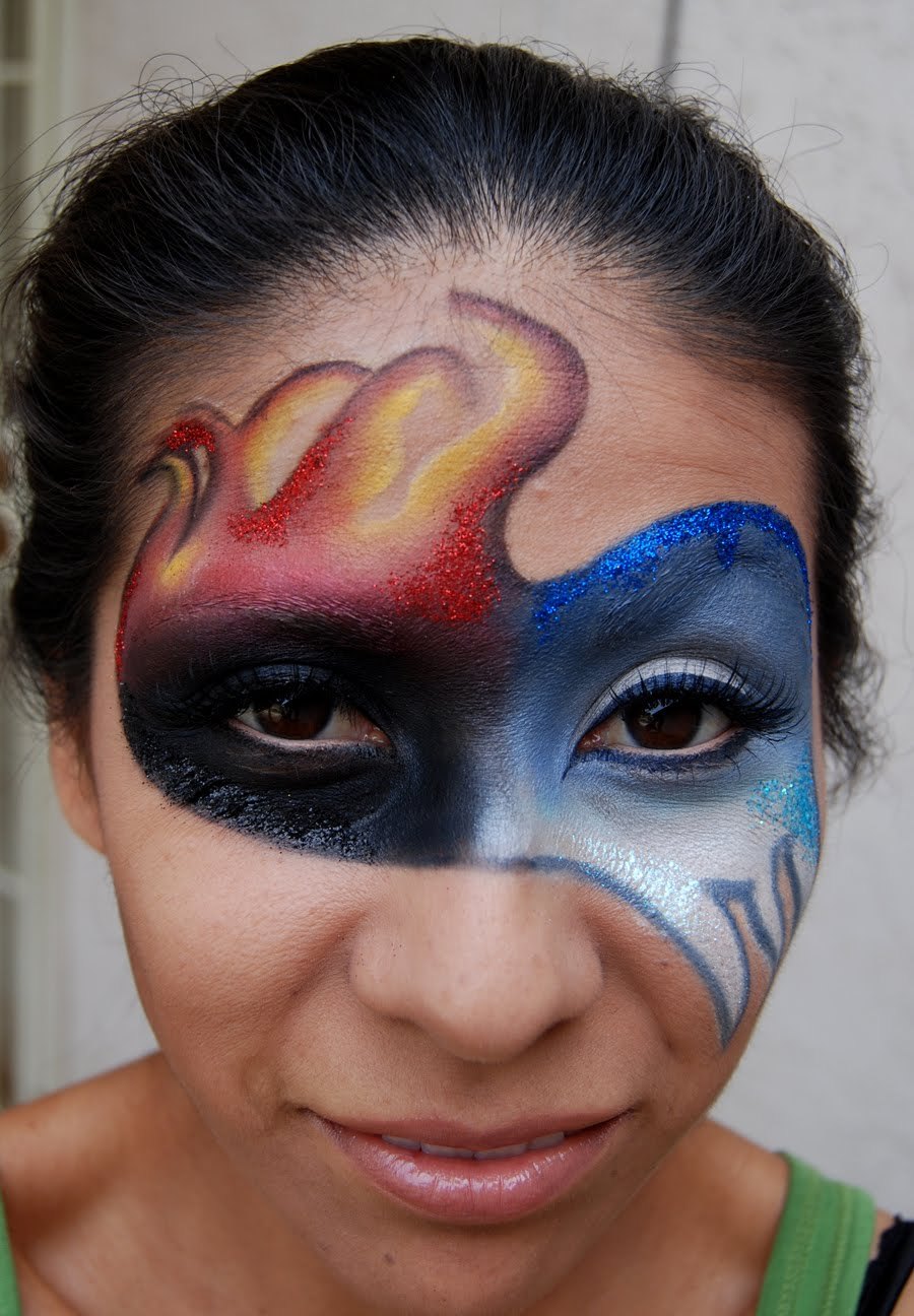 Fire and Ice Halloween Makeup