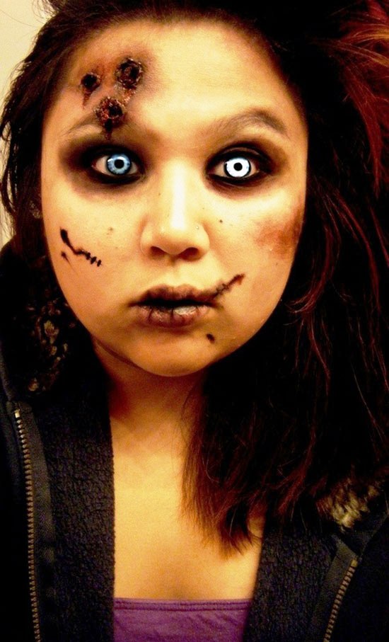 Girls Zombie Halloween Makeup Ideas
