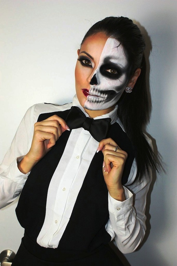 Half Face Halloween Makeup ideas for women