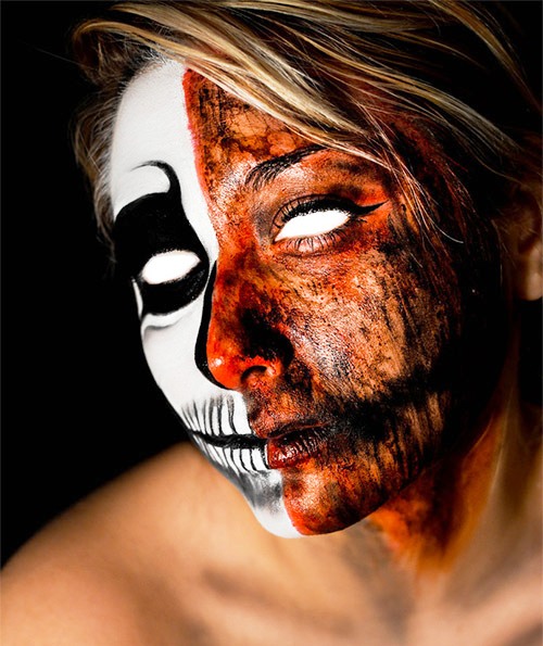 Half Face Halloween Makeup ideas
