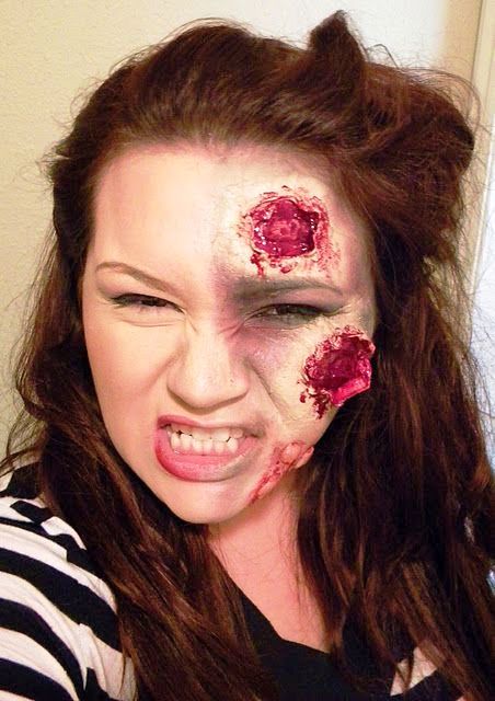 Halloween Half Zombie Makeup