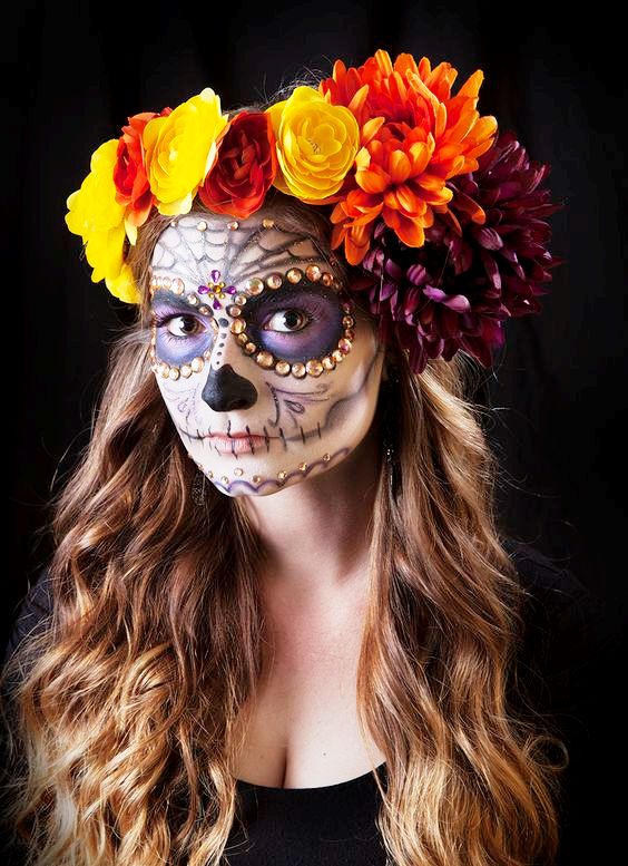 Halloween Sugar Skull Makeup day of the dead