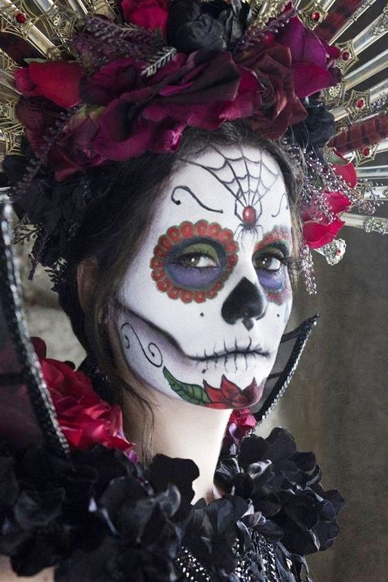 Halloween Sugar Skull Makeup on day of the dead