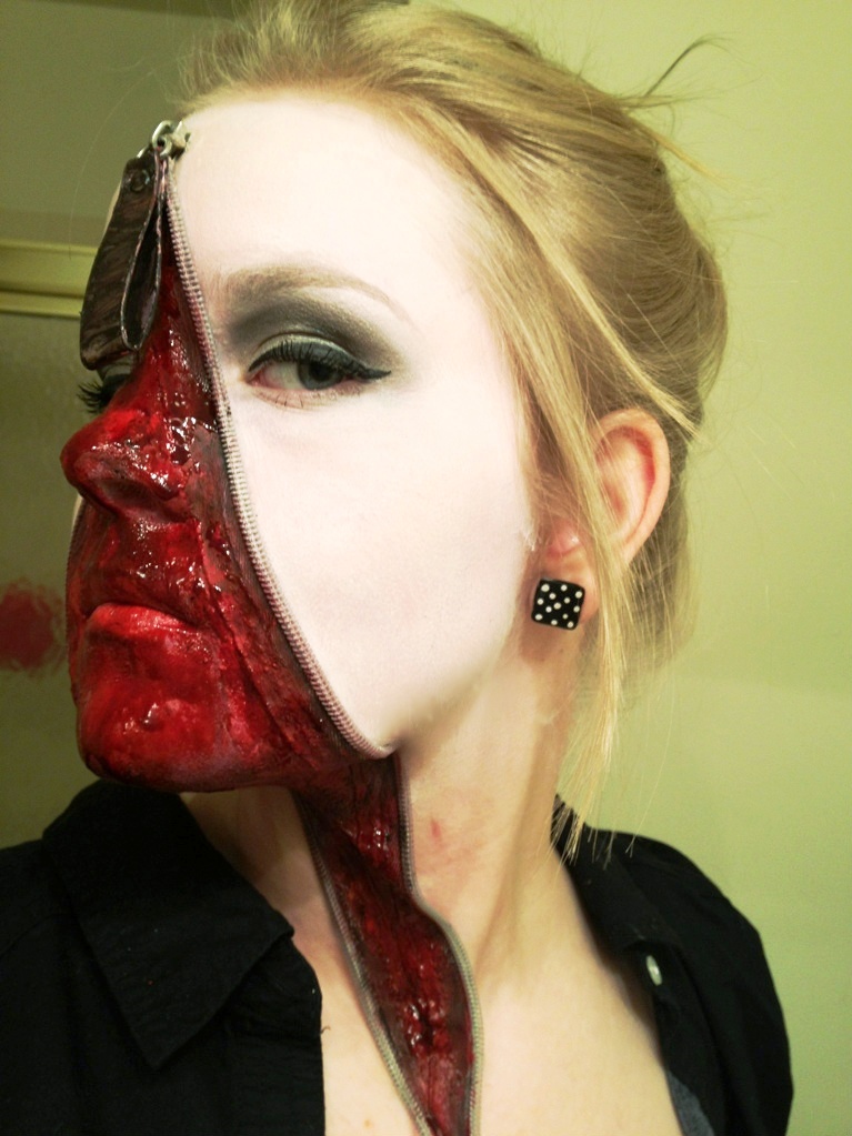 Halloween Zipper Face Makeup for women