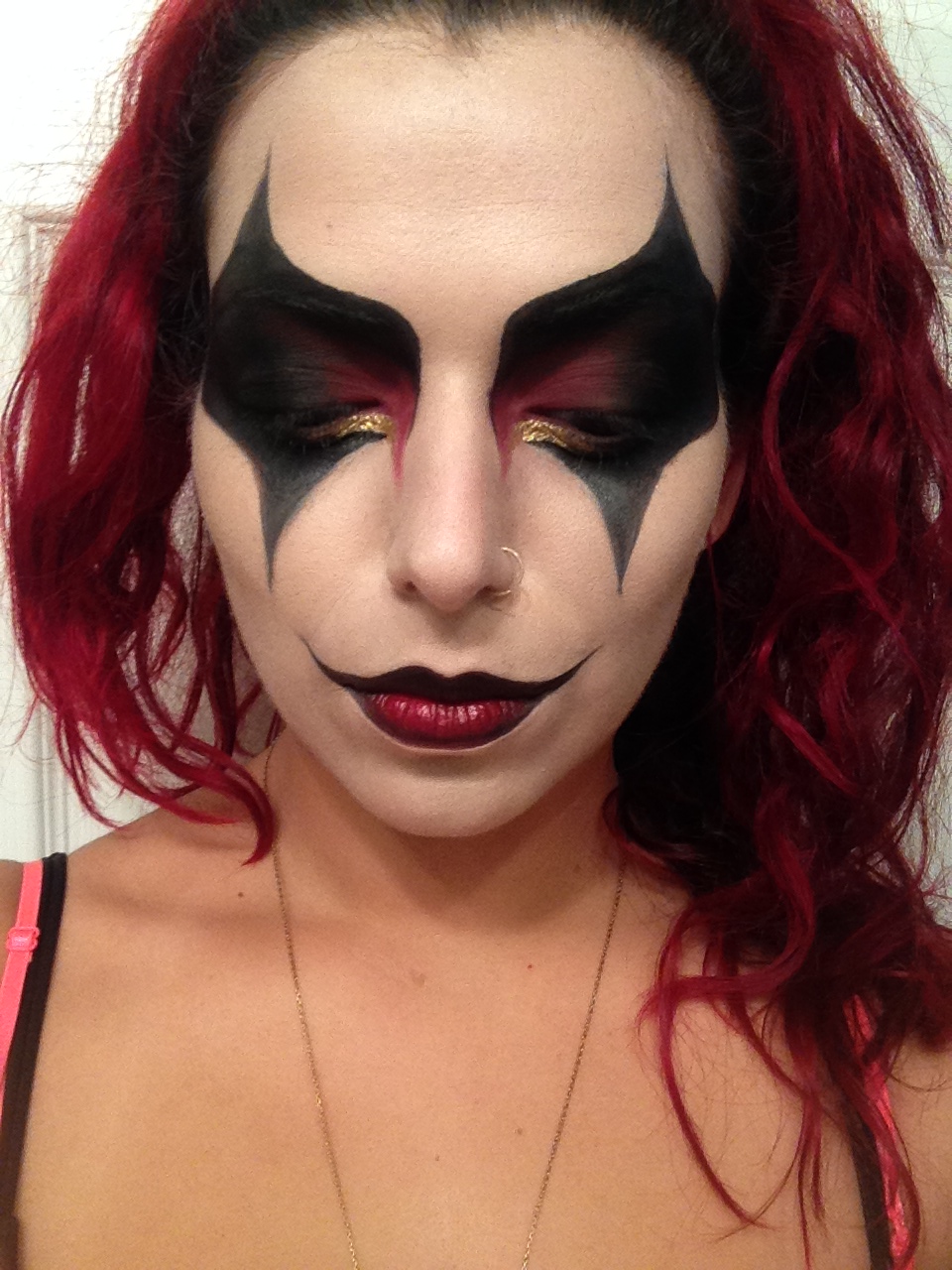 Halloween makeup Harley Quinn