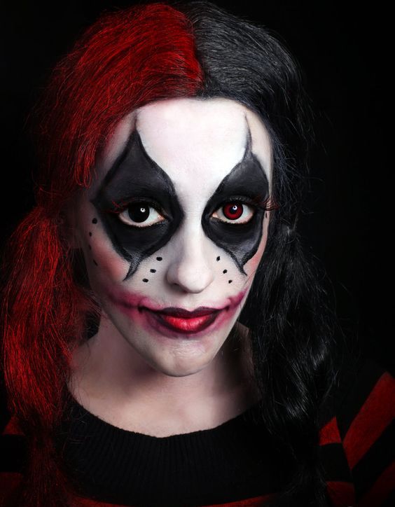 Harley Quinn Makeup. _ Hallowween