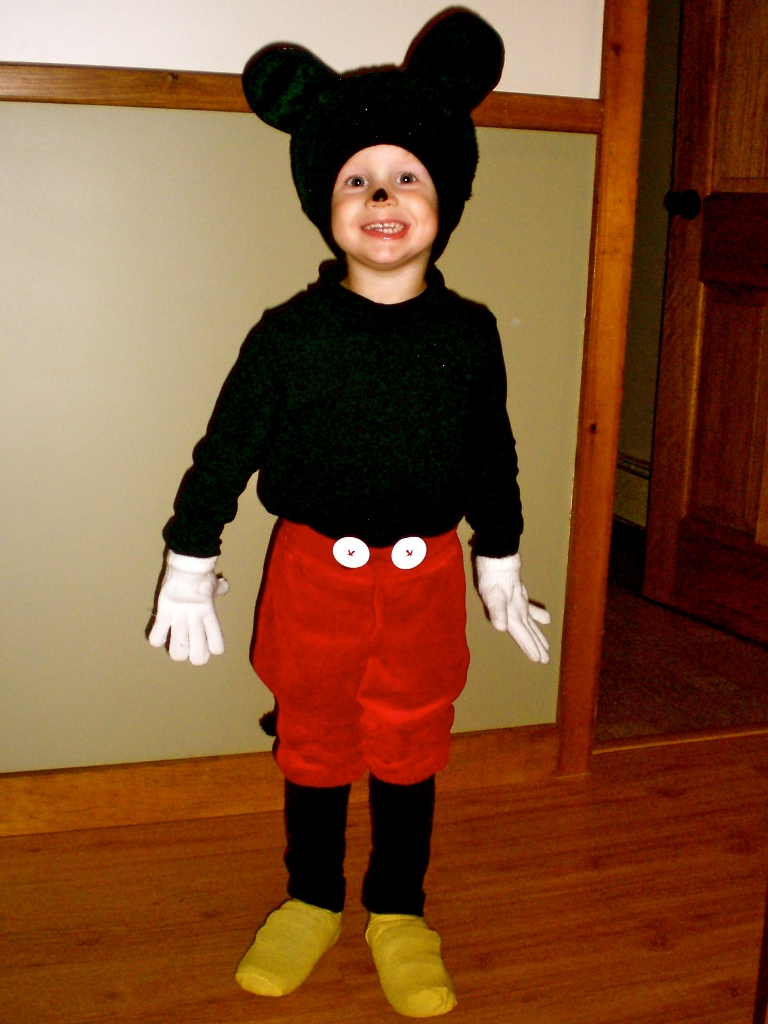 Homemade Mickey Mouse Halloween Costume