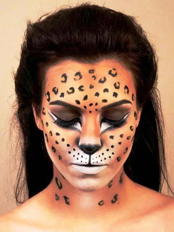 Leopard print inspired makeup