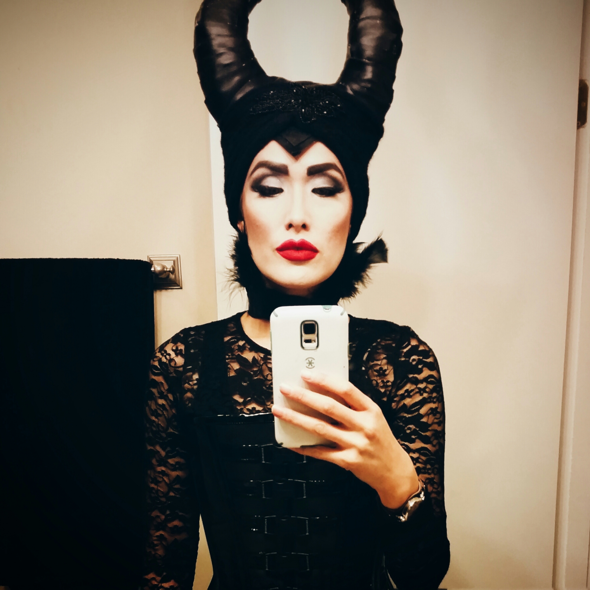 Maleficent costume with rave