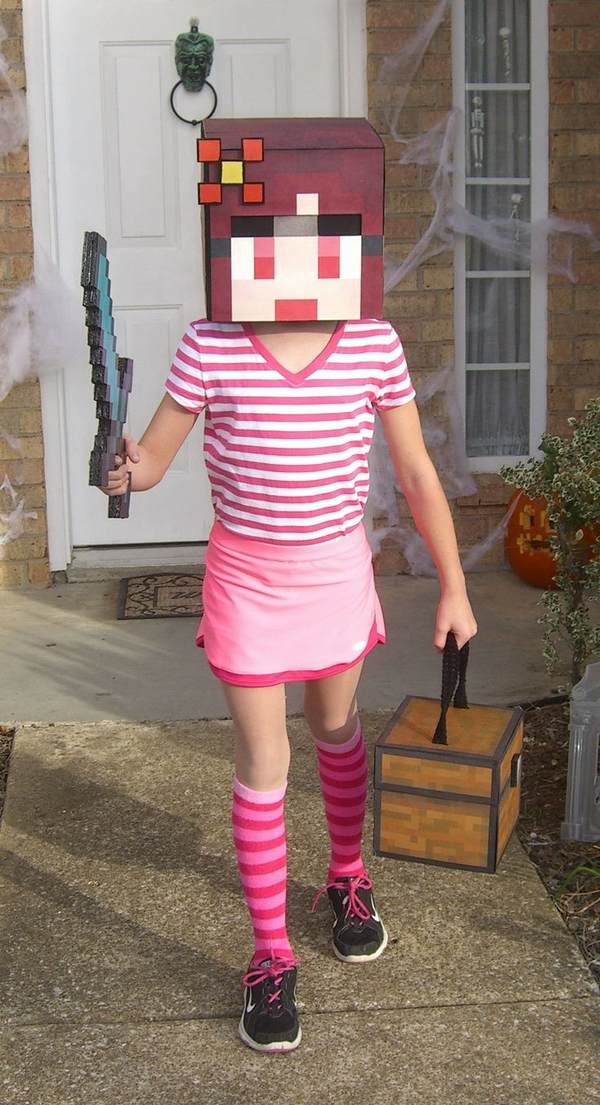 Minecraft Halloween costumes fors girls pink