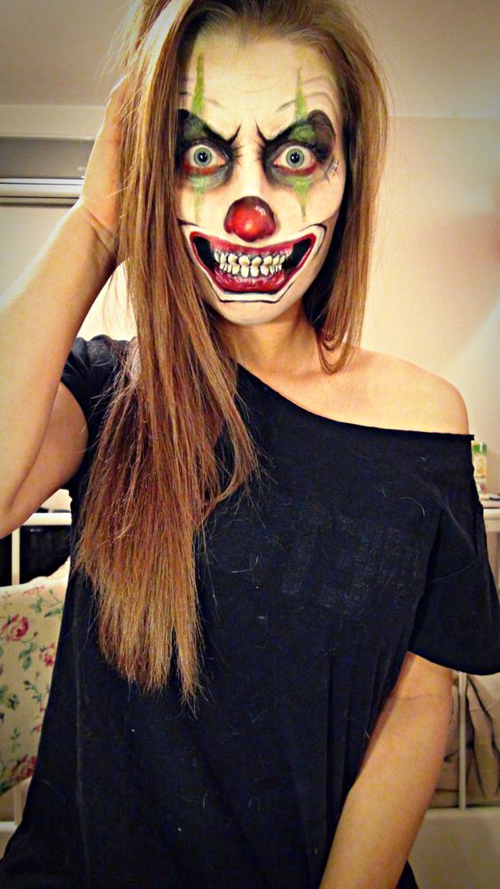Scary clown makeup