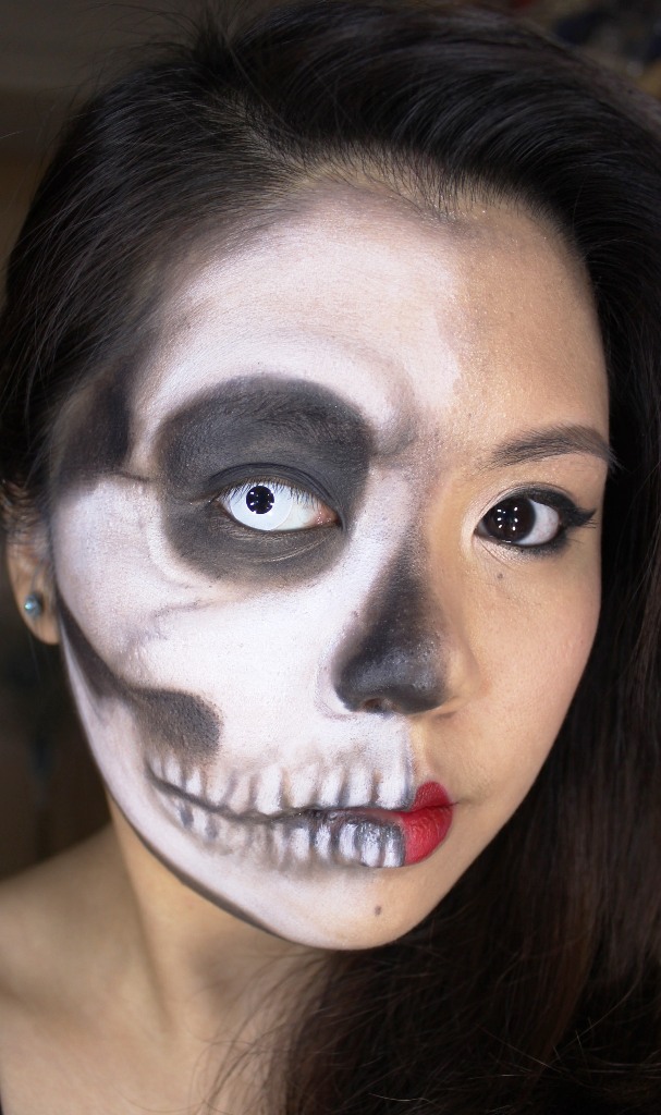 Skull Half Face Makeup