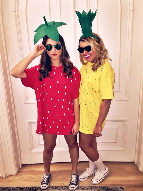 Strawberry and Pineapple best friend Halloween costumes