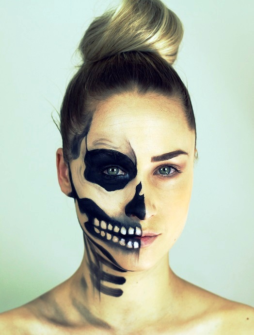 Sugar Skull Makeup Half Face Halloween