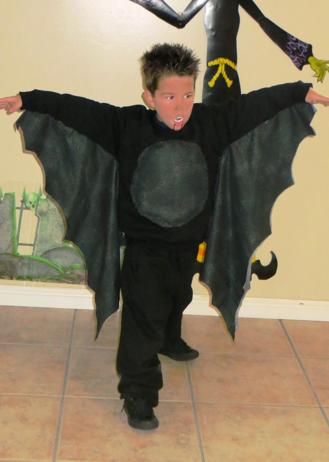 Vampire Bat Face Paint and costume