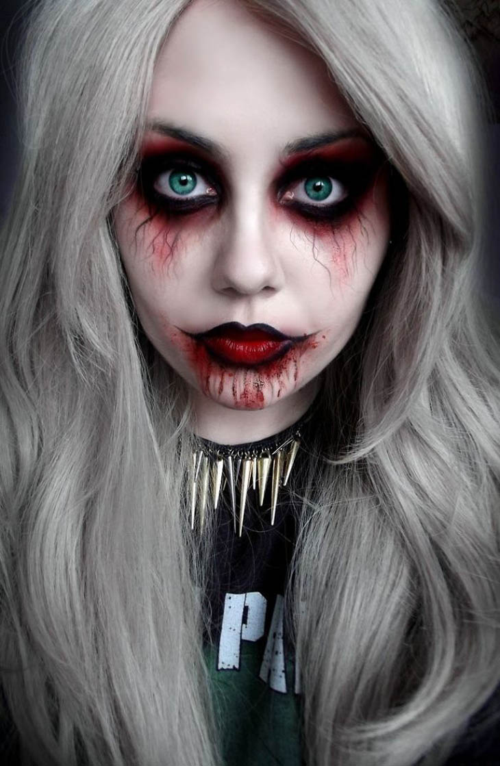 Vampire Girl Halloween makeup