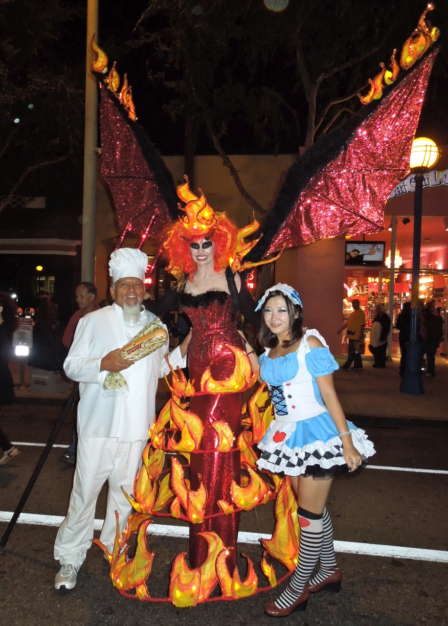 West Hollywood Halloween Carnaval flame costume