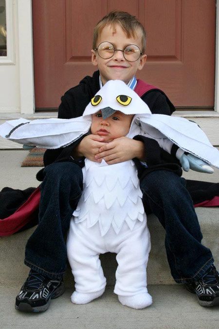 baby and toddler Halloween costumes for siblings