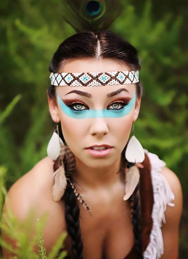 beautiful Native American Indian Face Makeup