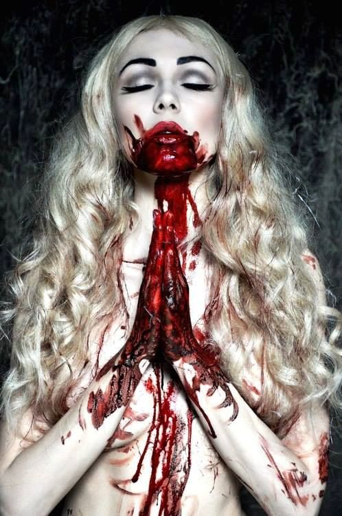 blood eating women makeup