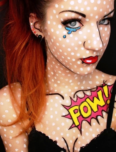 comic book girl makeup pop art