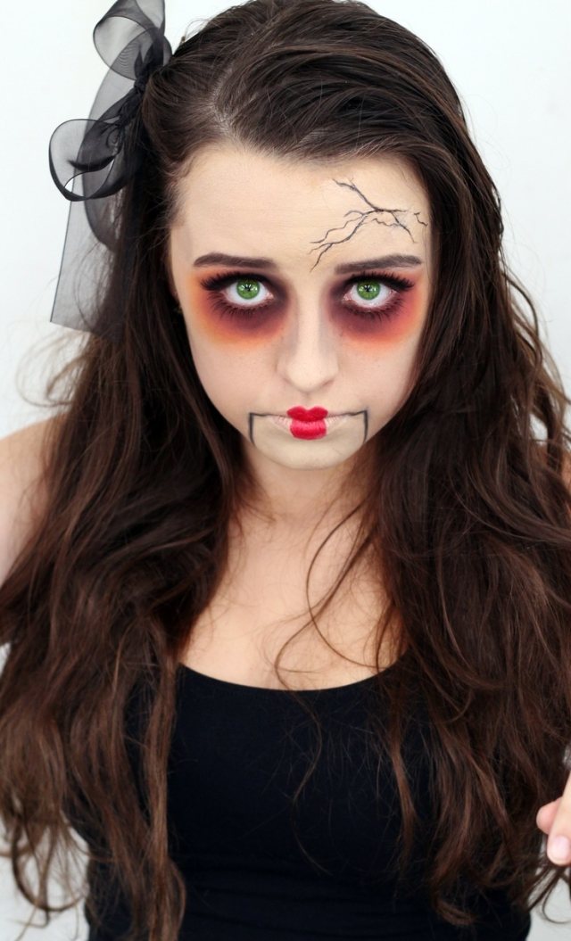 creepy dol makeup