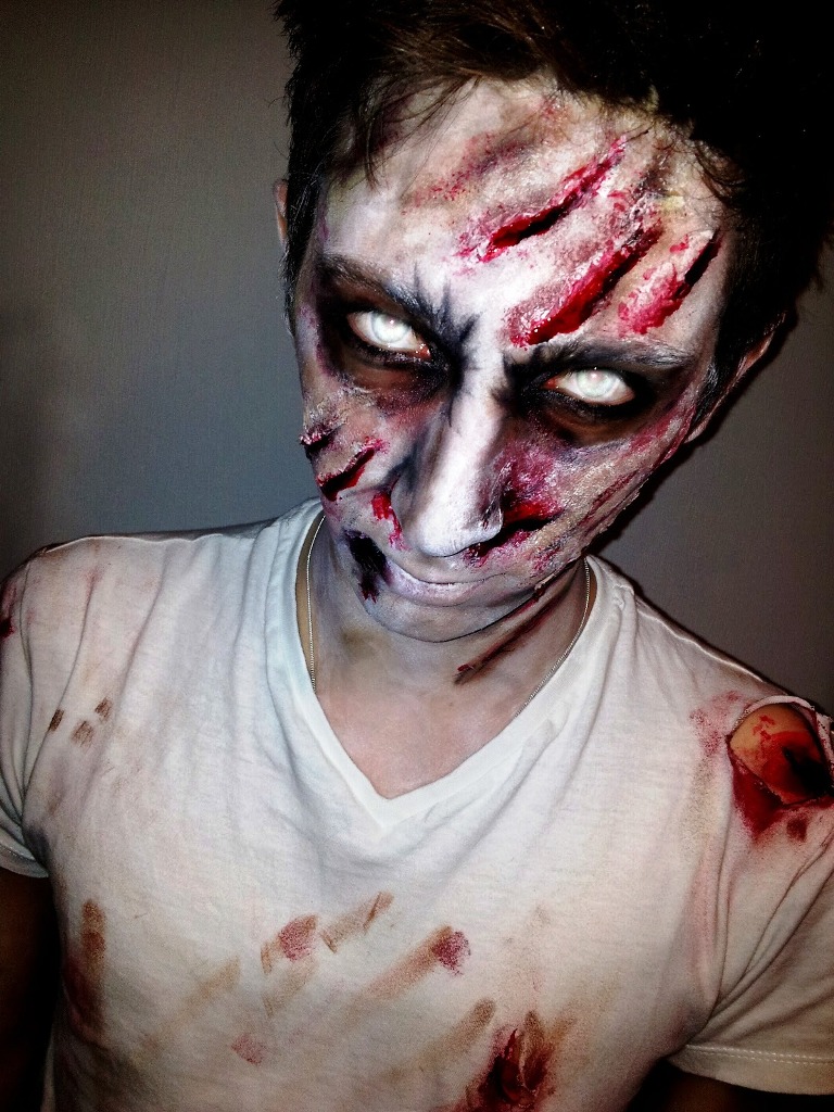 creepy men zombie makeup