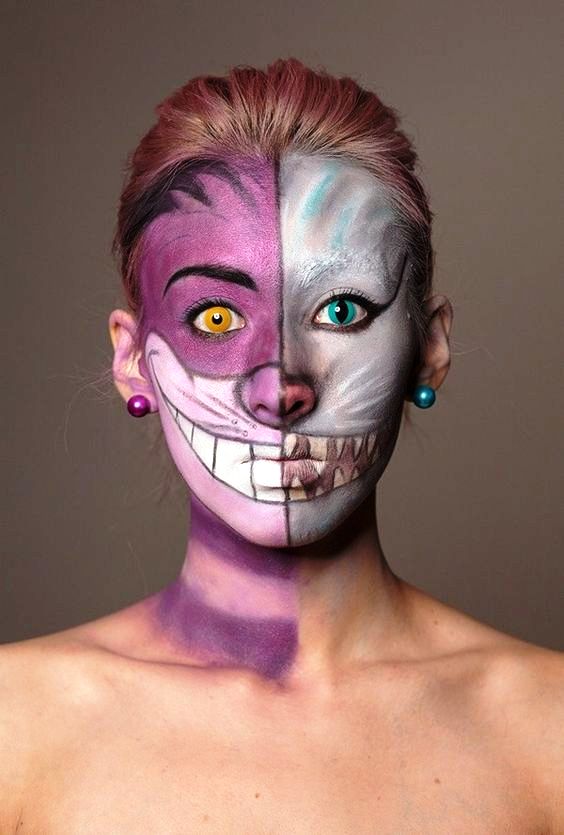 half face makeup for halloween
