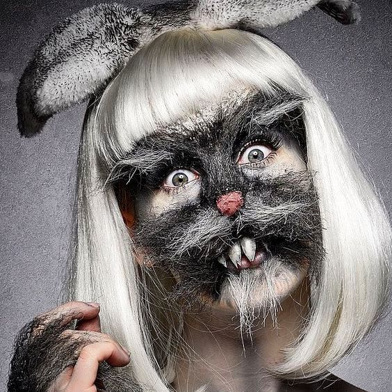 halloween makeup ideas as bunny