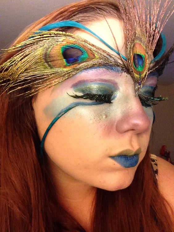 halloween peacock makeup ideas