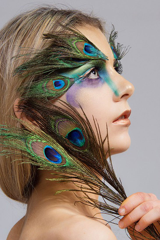 peacock makeup for halloween